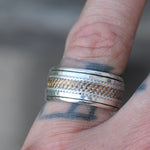 Vintage Sterling Silver Braided Band 7.5