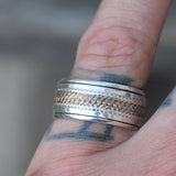 Vintage Sterling Silver Braided Band 7.5