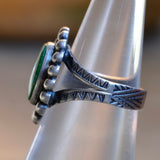 Vintage Sterling Fred Harvey Era Turquoise Ring 6
