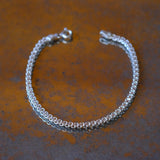 Vintage Sterling Silver Chain Link Bracelet 7"