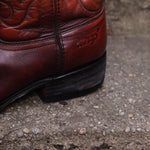 Vintage Brown Leather Dingo Mens Cowboy Boots Size 9