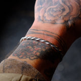 Vintage Sterling Silver Twisted Cuff Bracelet 6.25"