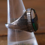 Vintage Sterling Multi Stone Inlaid Ring 9