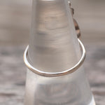 Vintage Sterling 2-Stone Feather Ring 8.25