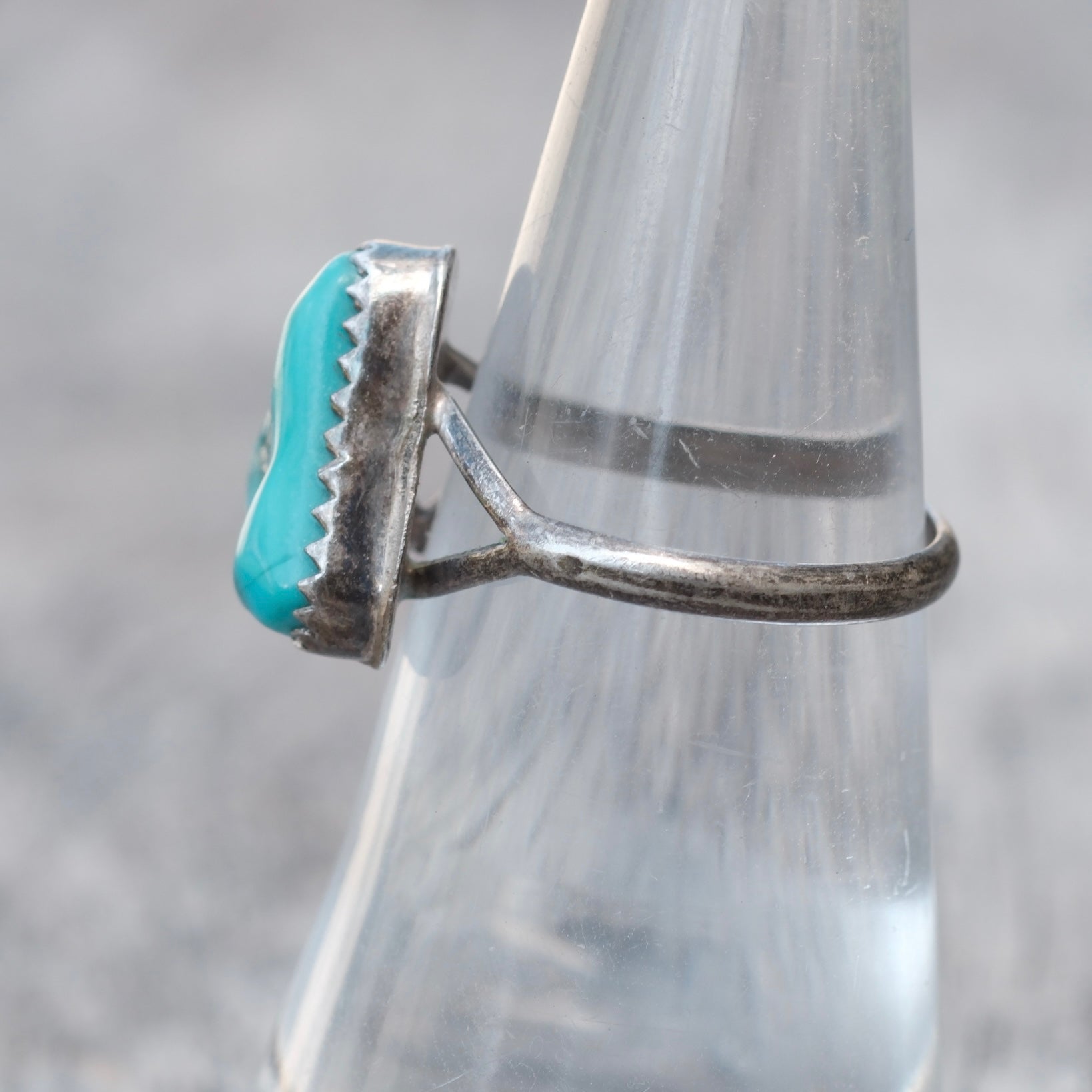 Vintage Sterling Turquoise Ring 6.25