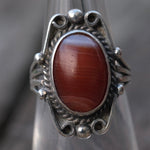 Vintage Sterling Agate Ring 5.25