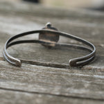 Vintage STerling Turquoise Feather Cuff
