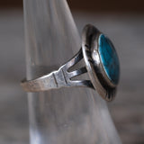 Vintage Sterling Turquoise Ring 5.75