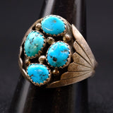 Vintage Sterling 4-Stone Turquoise Ring 11