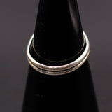 Vintage Sterling Lapis Feather Ring 5.5