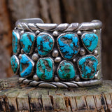 MASSSIVE Zuni Turquoise Row Cuff Bracelet
