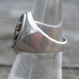 Vintage Sterling G Initial Signet Ring 7.75