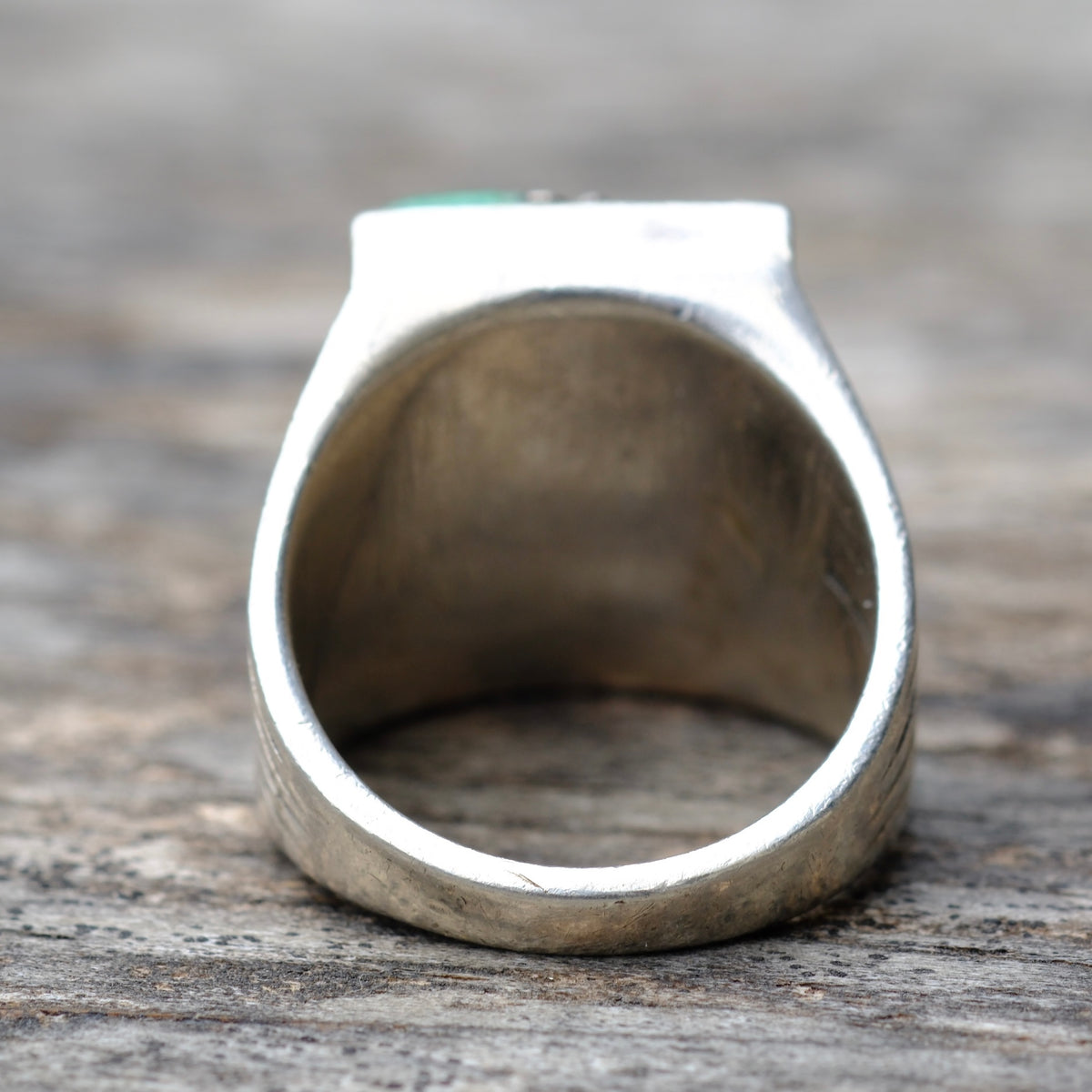 Vintage Sterling Turquoise Inlay Ring 9
