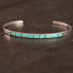 Vintage Sterling Turquoise Inlay Band