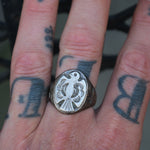 Vintage Sterling Silver Thunderbird Ring 10