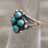 Vintage Sterling Turquoise Ring 5.75