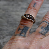 Vintage Sterling Silver Ornate Band 5