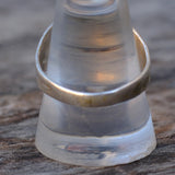 Vintage Sterling Hematite Stamped Cigar Band Ring 10