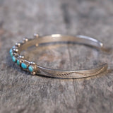 Vintage Sterling Turquoise Cuff