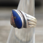 Vintage Sterling Lapis Ring 4.75