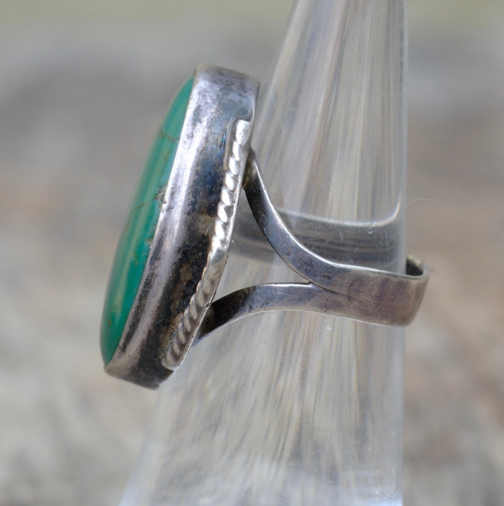 Vintage Sterling Turquoise Ring 5