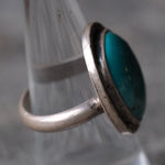 Vintage Sterling Turquoise Ring 8.25