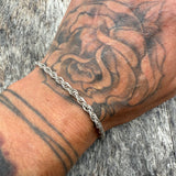 Vintage Sterling Woven Chain Bracelet