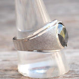 Vintage Sterling Hematite Ring 11