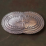 Vintage Sterling Silver HUGE Concho Brooch