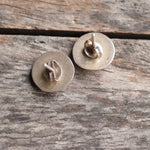 Vintage Sterling Turquoise Shadowbox Stud Earrings
