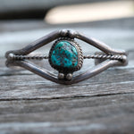 Vintage Sterling Turquoise Cuff