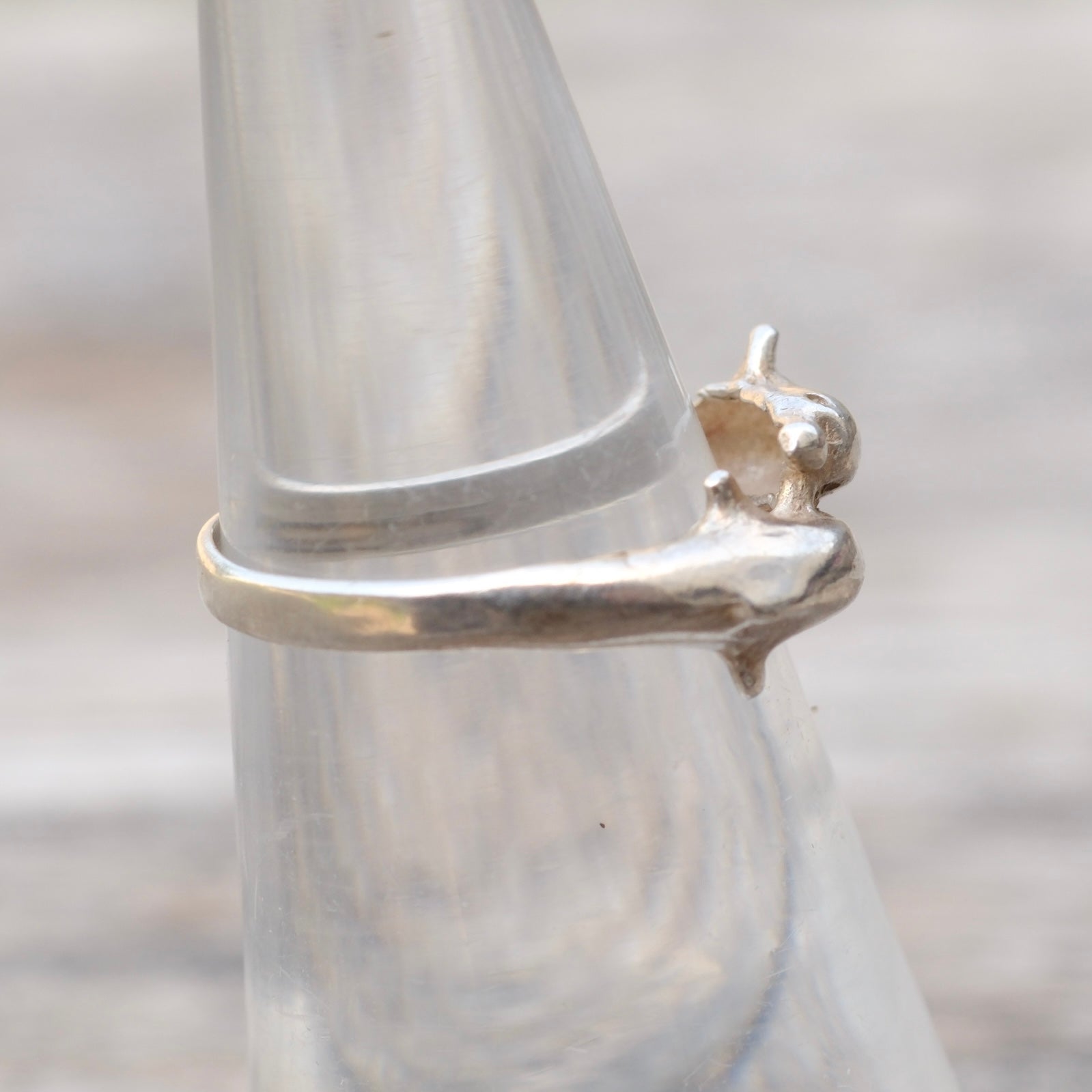 Vintage Sterling Dolphin Ring 5.75