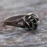 Vintage Sterling Silver Rose Ring 8