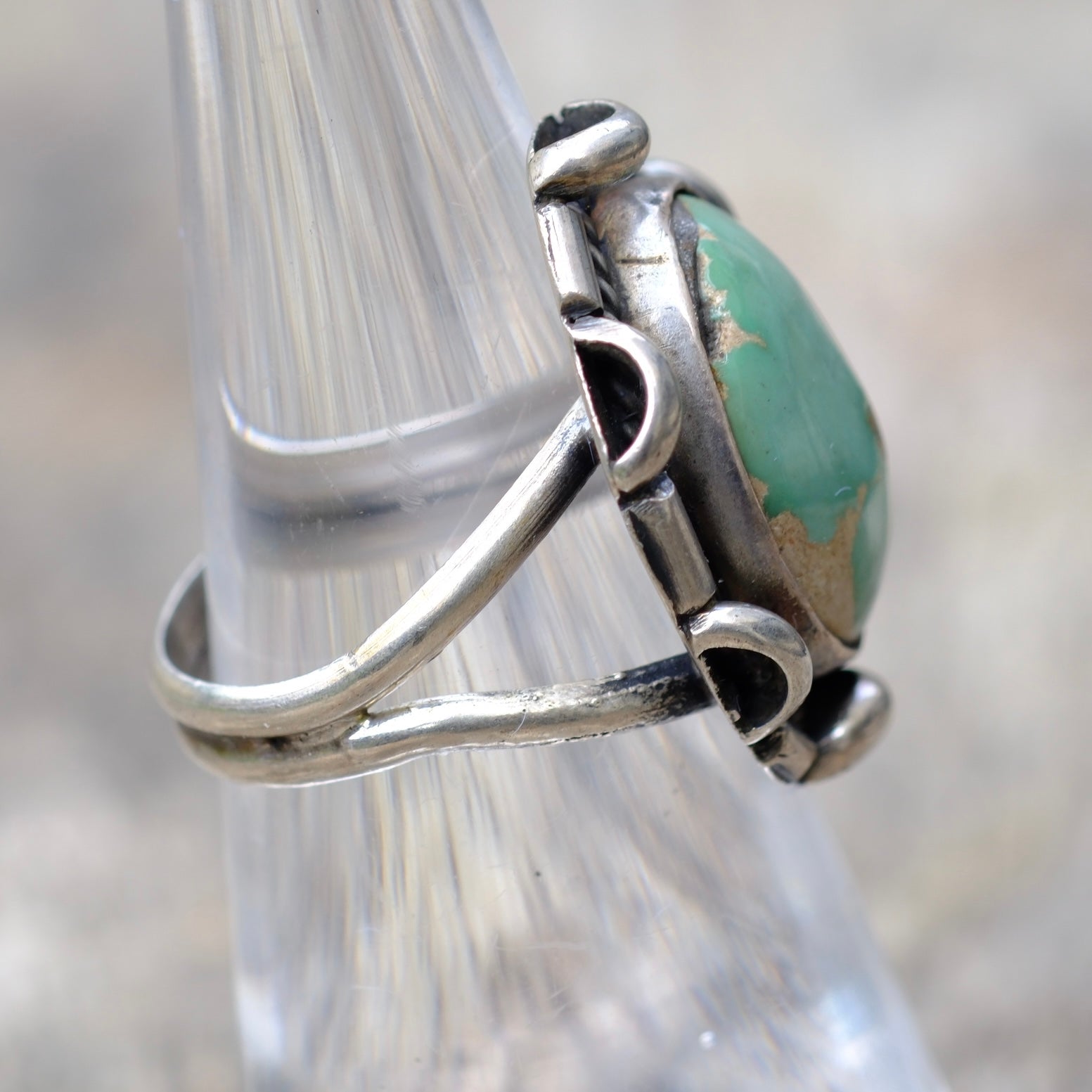 Vintage Sterling Turquoise Ring 6