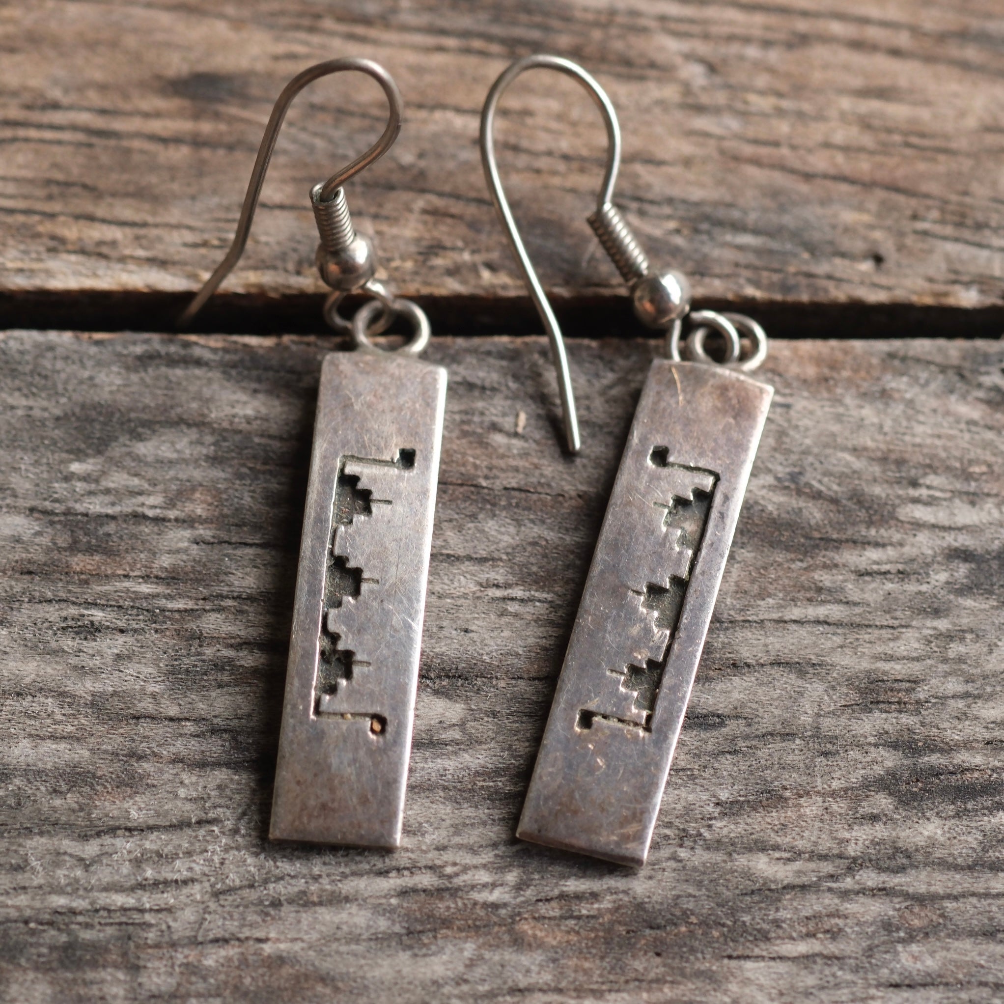 Vintage Sterling S Skeets Earrings