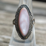 Vintage Sterling Mother Of Pearl Ring 6.25