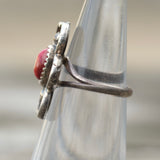Vintage Sterling Tigers Eye Floral Ring 3