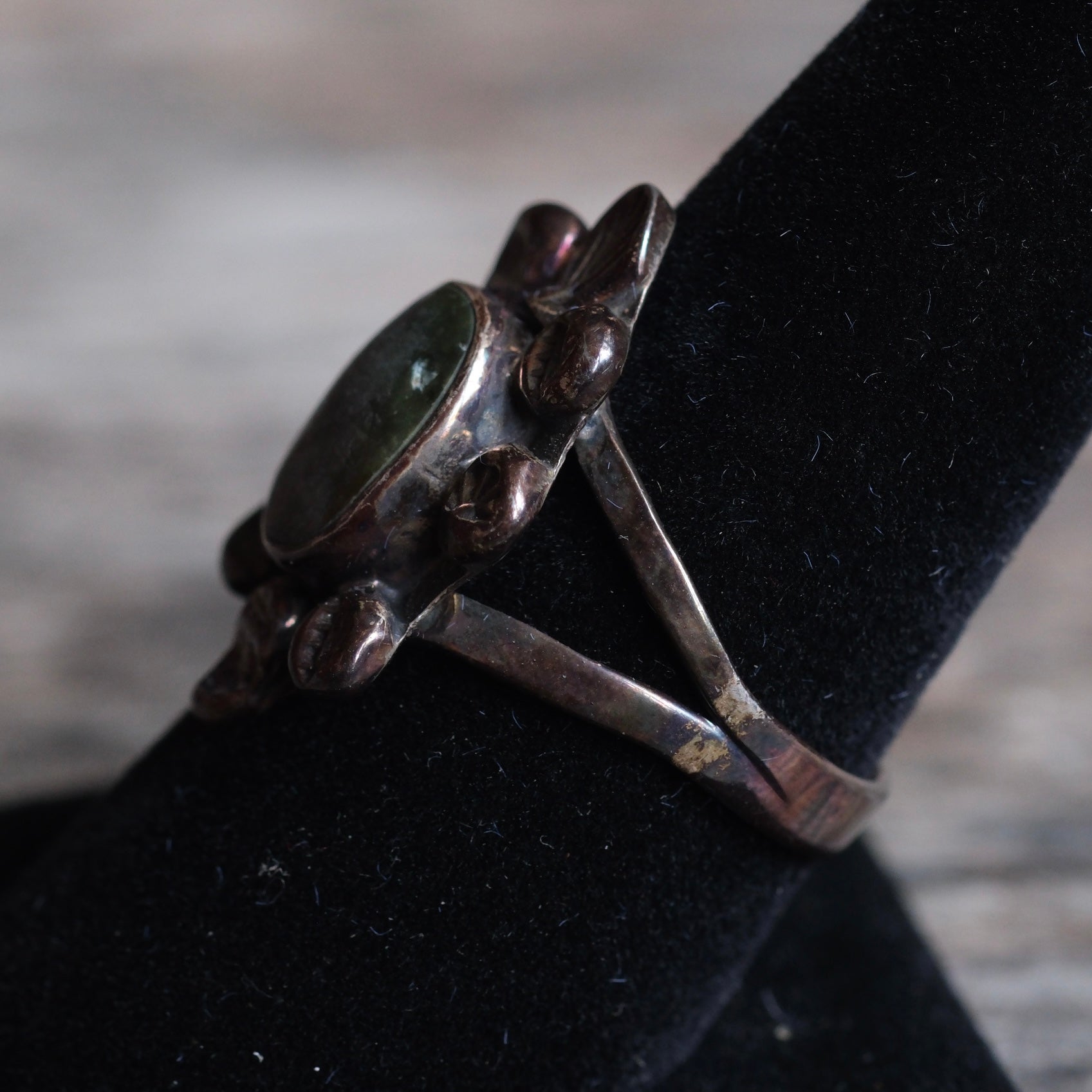 Vintage Sterling Turquoise Ring 8.75