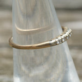 Vintage 14k Gold 5 Diamond Band 5.75