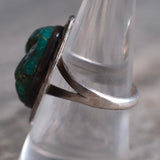 Vintage Sterling Turquoise Roper Ring 8