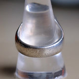 Vintage Sterling Onyx and Malachite Inlay Striper Ring 10