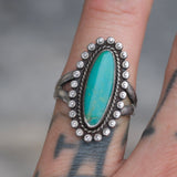 Vintage Sterling Turquoise Ring 5.75