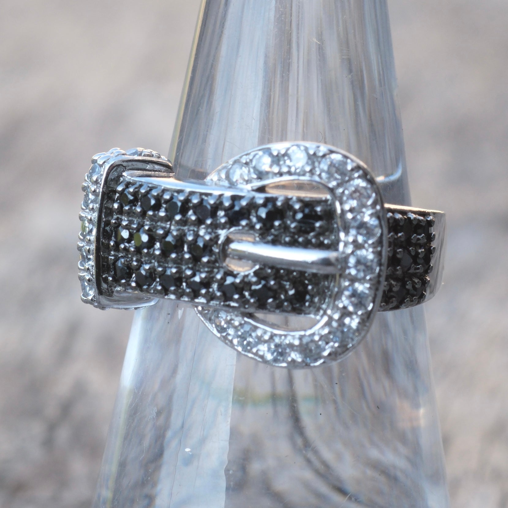 Vintage Sterling Buckle Ring 6.75