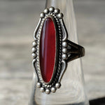 Vintage Sterling Carnelian Ring 6.75