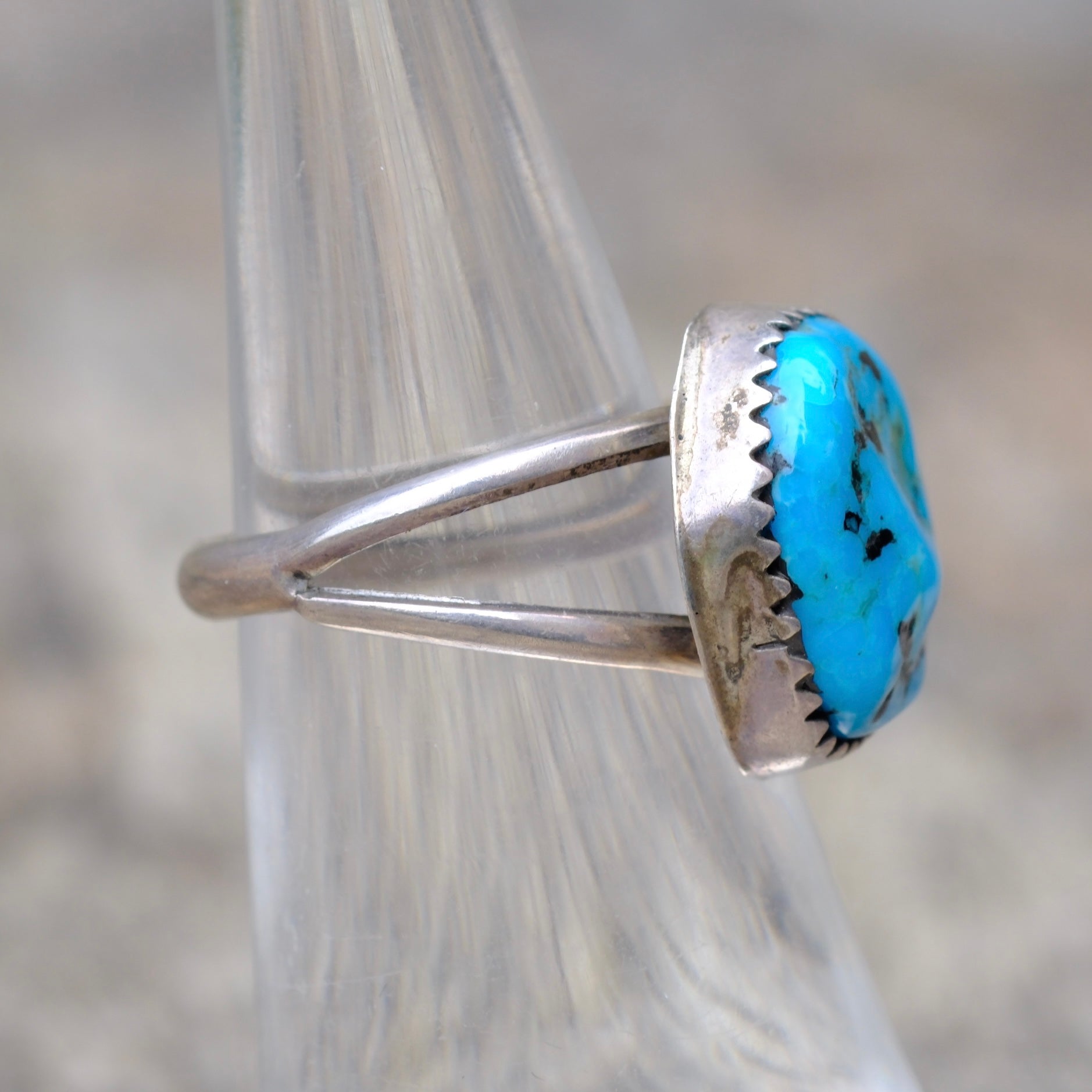 Vintage Sterling Turquoise Ring 5