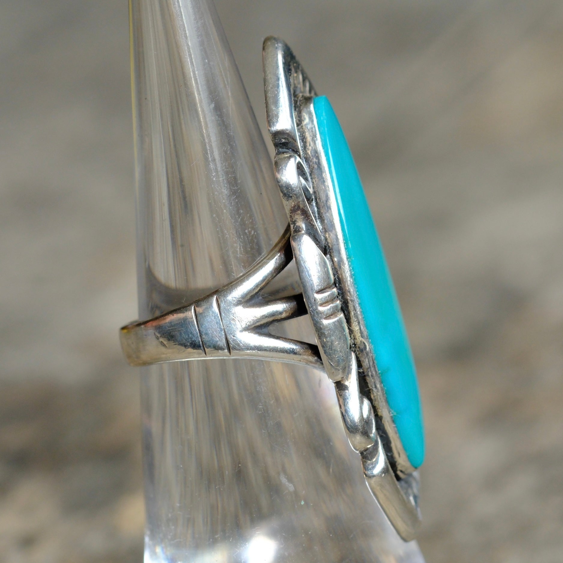 Vintage Sterling Turquoise Ring 4
