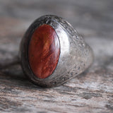 Vintage Sterling Tigers Eye Signet Ring 8.25