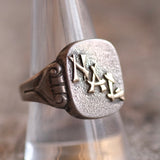 Vintage Sterling NAL Initial Signet Ring 10.5