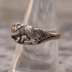 Vintage Sterling Silver Wolf Band 7.75