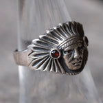 Vintage Sterling Big Chief Ring 7.5